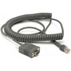 RS232 Kabel, gedreht, 9pin Female Connector, Spiralkabel, passend für alle Datalogic Handscanner mit seriellem Ausgang - kein Netzteil nötig!