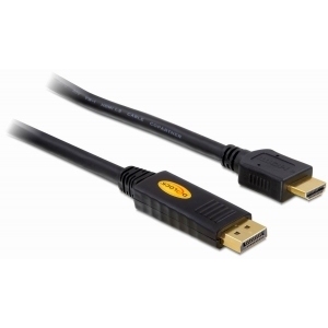 Kabel DisplayPort/HDMI Stecker/Stecker Schwarz 3m