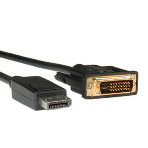 Kabel DisplayPort/DVI-D (Dual Link) Stecker/Stecker Schwarz 5m