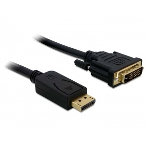 Kabel DisplayPort/DVI-D Stecker/Stecker Schwarz 5m
