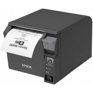 Epson TM-T70II Bondrucker, Thermodirekt, 7 Punkte/mm (180dpi), Medienbreite (max): 80mm, Rollendurchmesser (max.): 83mm, Geschwindigkeit (max.): 250mm/Sek., USB, RS232, ESC/POS, inkl.: Netzteil, Netzkabel (EU),