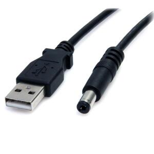 USB 2.0 auf Hohlstecker Typ N Kabel 5,5mm Stecker/Stecker Schwarz 2m