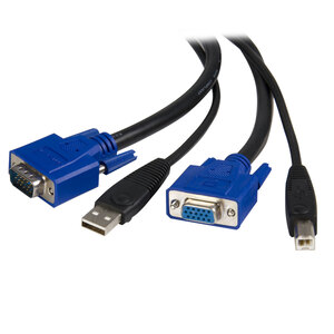 2-in-1 Kabel für KVM Switch USB/VGA/KVM 1,8m
