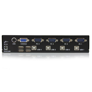 VGA/USB KVM Switch mit Hub 4 Port