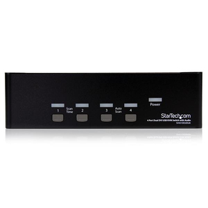 Dual DVI USB KVM Switch mit Audio 4 Port