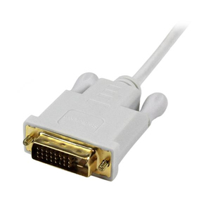 Mini DisplayPort auf DVI Adapter Kabel Stecker/Stecker weiß 0,3cm