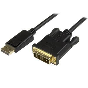 DisplayPort auf DVI Adapterkabel Stecker/Stecker schwarz 0,9m