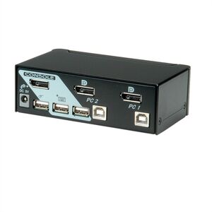 DisplayPort USB 2.0 KVM Switch 1 User 2 PC