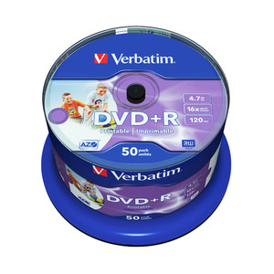DVD+R 4,7 GB 16x bedruckbar 50er Spindel