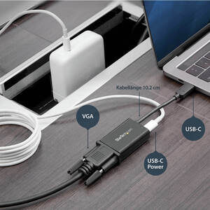USB-C auf VGA Adapter mit USB Stromversorgung