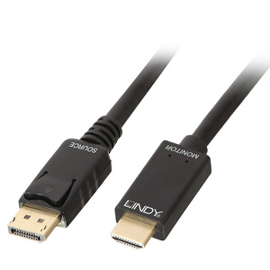 Anschlusskabel DisplayPort/HDMI Stecker/Stecker Schwarz 1m
