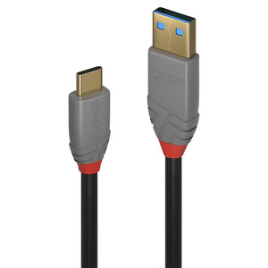 Anthra Line USB 3.1 Typ A an C Kabel 5A PD 1 m Schwarz