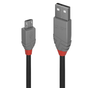 Anthra Line USB 2.0 Typ A an Micro-B Kabel 5 m Schwarz