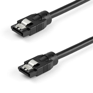 SATA-Kabel mit Verriegelungsstecker SATA/SATA Stecker/Stecker Schwarz 0,3m