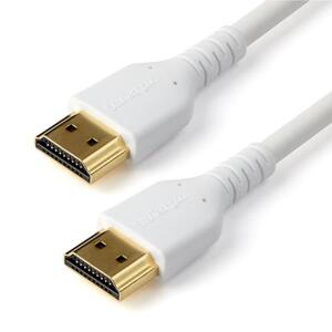 HDMI Kabel mit Ethernet HDMI/HDMI Stecker/Stecker Weiß 1m