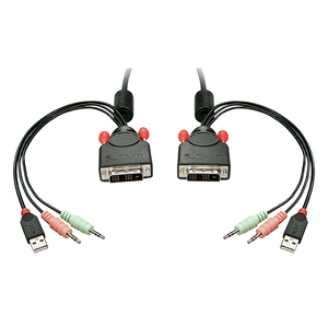DVI KVM Switch Compact USB2.0 Audio 2ports