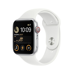 Watch SE GPS + Cellular 44mm Silber Aluminiumgehäuse Weiß Sport Armband Regular,