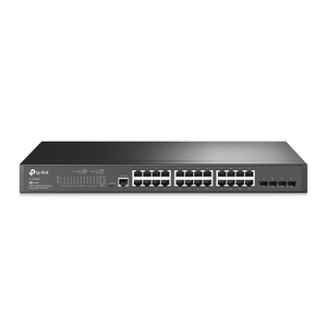 TP-Link TL-SG3428 Switch Managed L2 24x 10/100/1000 Mbps RJ45 Ports 4x Gigabit SFP Slots Gigabit Ethernet (10/100/1000) Rack-Einbau 1U*
