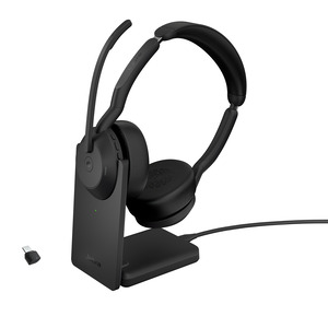 Evolve2 55 MS Stereo Headset On-Ear Bluetooth USB-C Schwarz