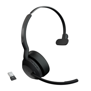 Evolve2 55 MS Mono Headset On-Ear Bluetooth Adapter USB-C via Bluetooth Schwarz