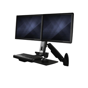 Wandmontage Sitz-/Steh Workstation Dual Monitor bis 61cm (24'')