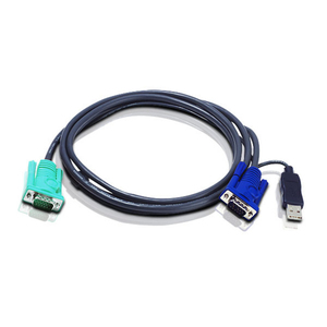 Oktopuskabel für KVM-Switch USB/VGA/VGA Stecker/Stecker Schwarz 5,0m