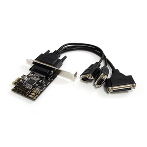 2S1P PCI Express Schnittstellenkarte - PCIe Seriell / Parallel Karte mit Breakout Kabel