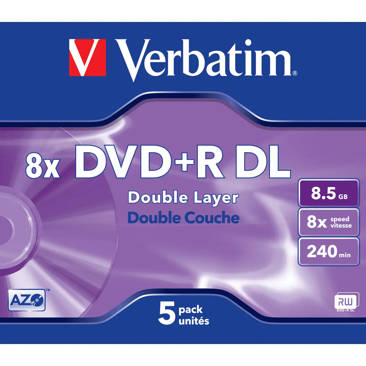 DVD+R 8x Double Layer 8,5 GB JewelCase 5 Stück