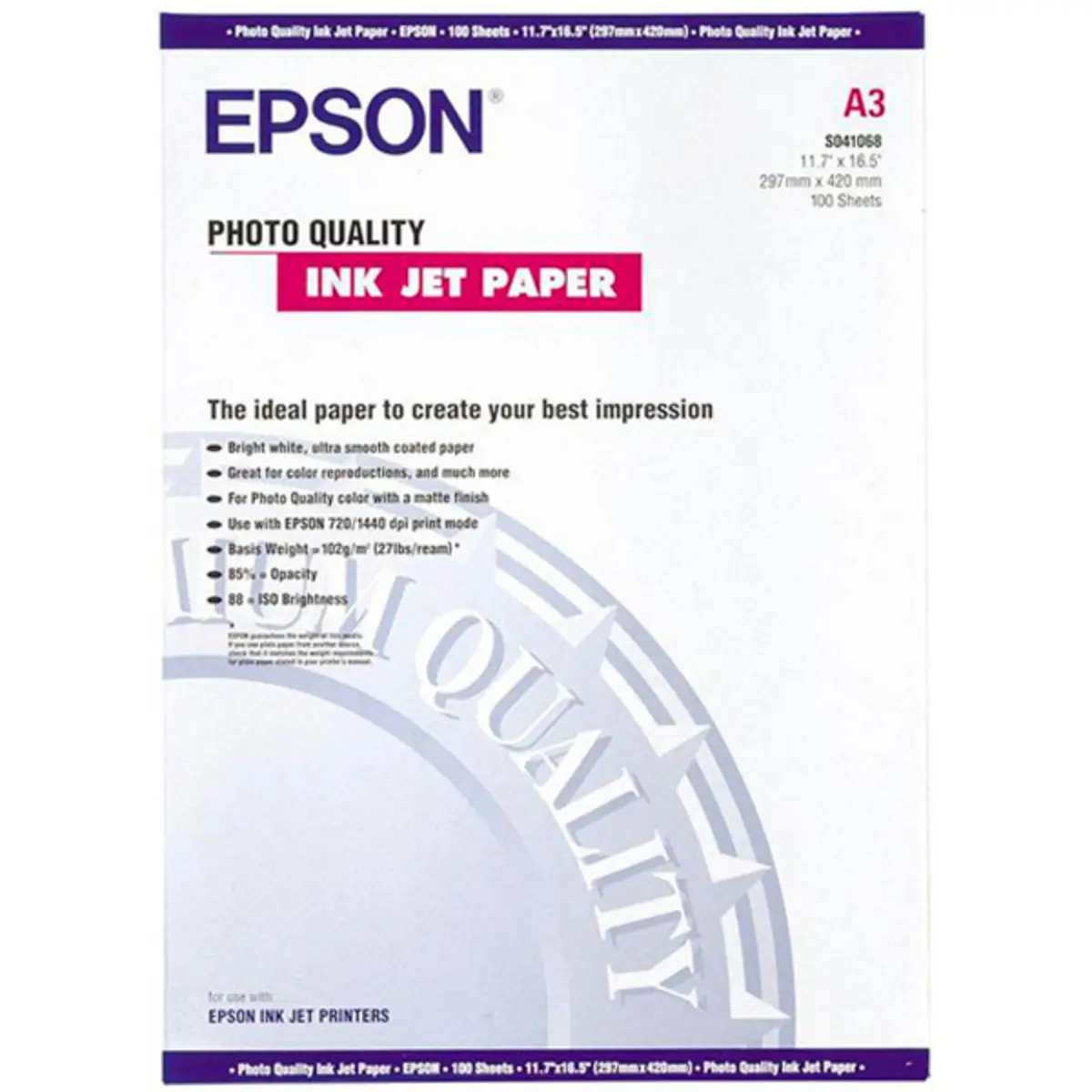 Photo-InkjetPaper A3 100Sheet 1.440dpi for Stylus Pro XL/XL+/1500 u. a.