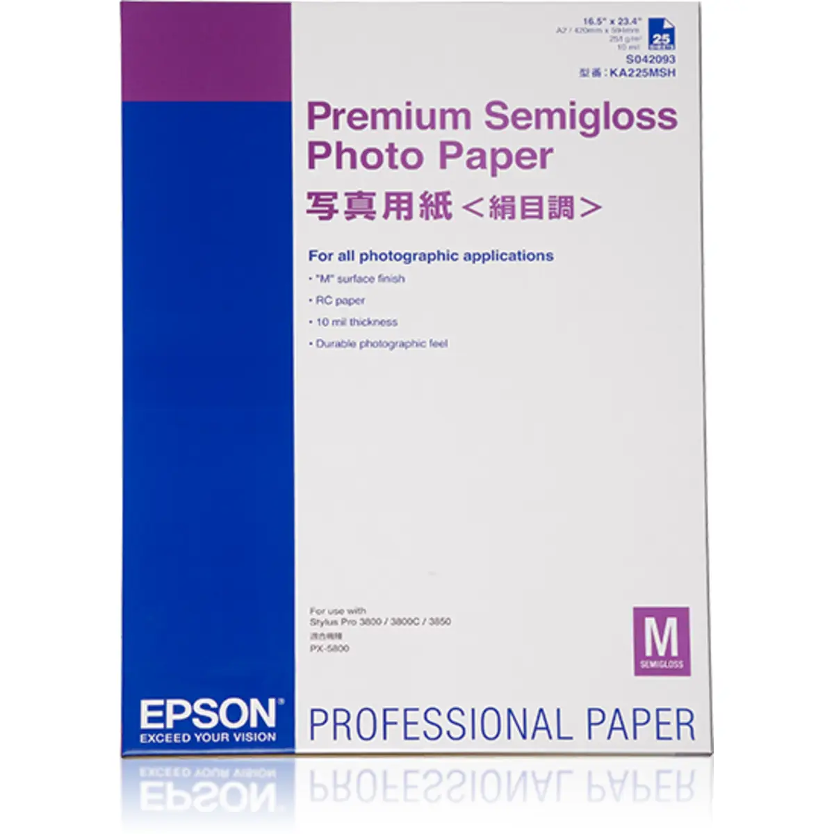 Fotopapier Premium Semigloss A2 251g/qm 25 Blatt für Tintenstrahldrucker
