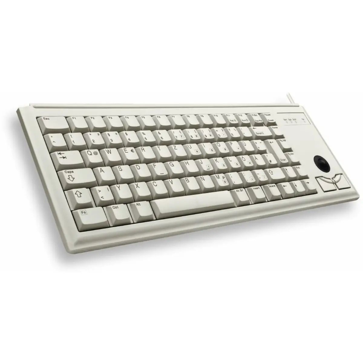 Tastatur G84-4400 USB grau Tastatur-Layout US-Englisch integr. Trackball