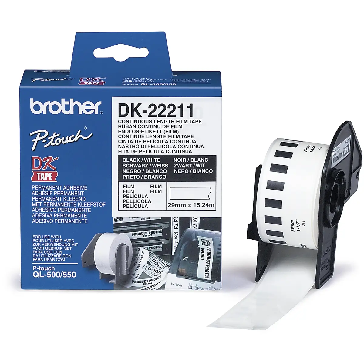 Bredher DK endless-Etikett Film white 29mm x 15,24m for QL-500/QL-550/-650TD