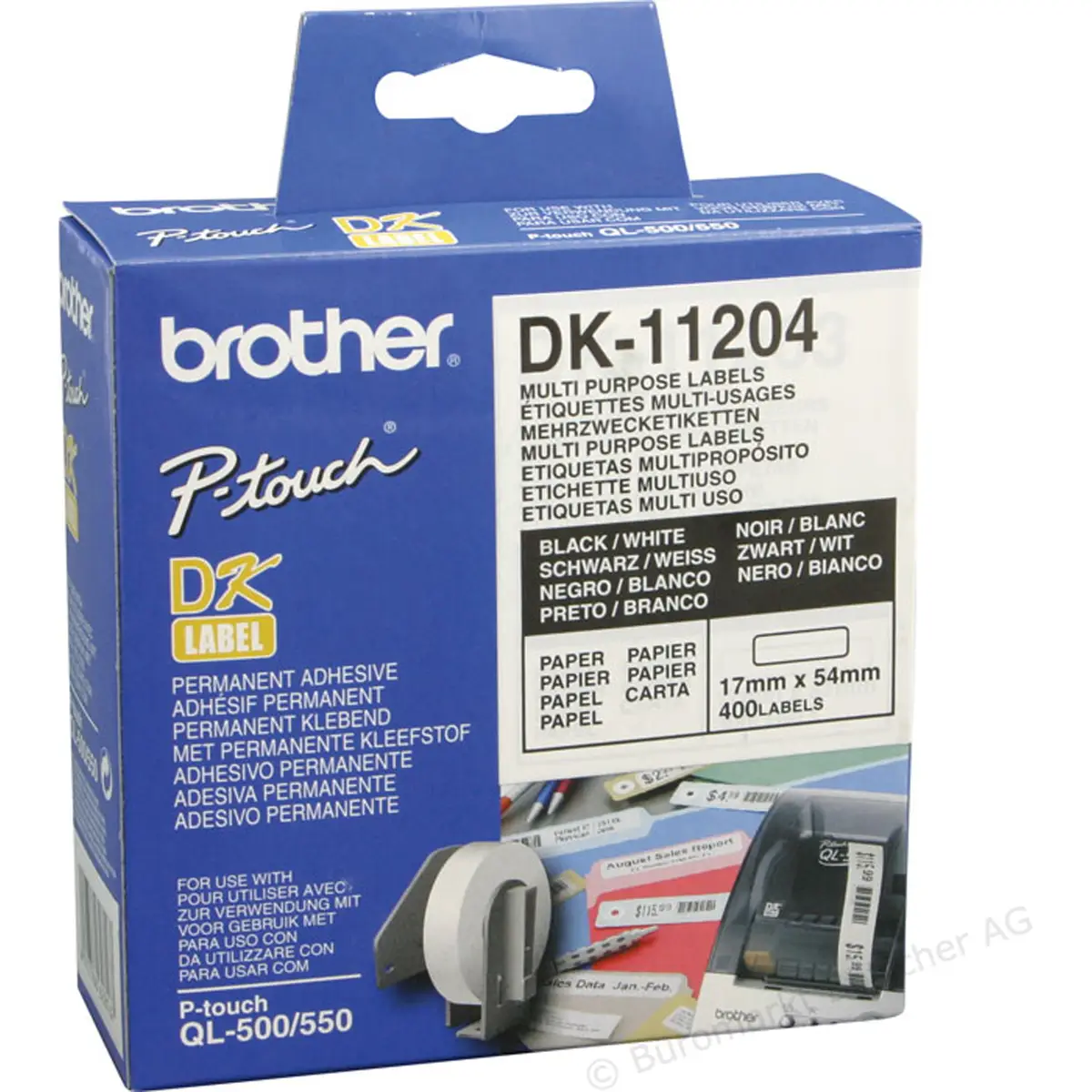 Bredher DK11204 multi use-Label white 17x54 400 St.