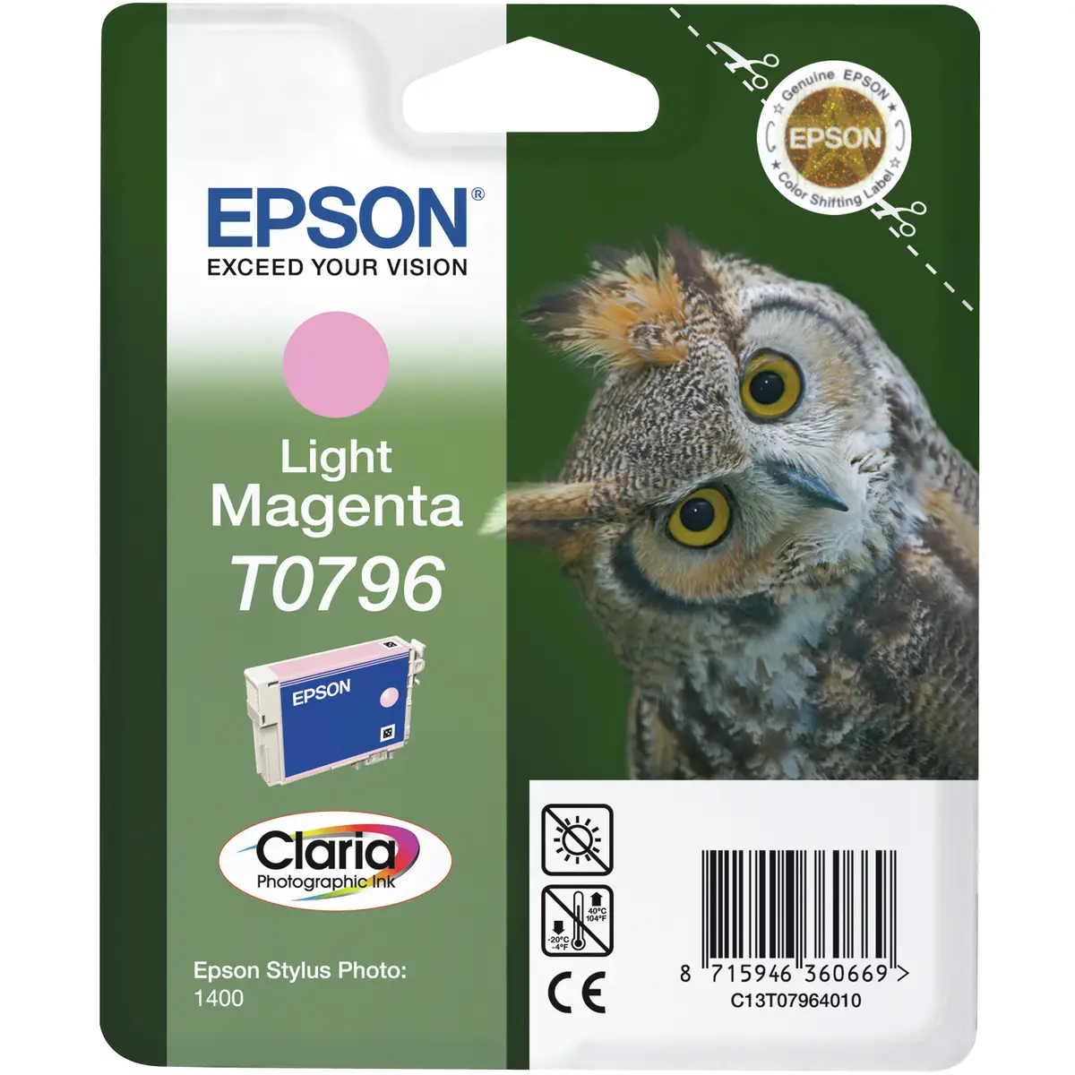 Tintenpatrone C13T07964010 hell magenta