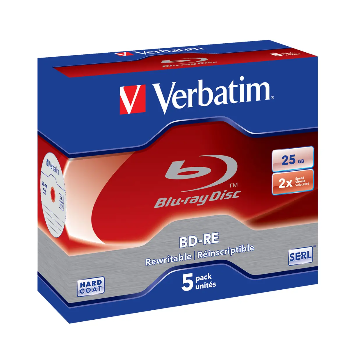 BD-RE 25GB 2x Single Layer 5er Pack