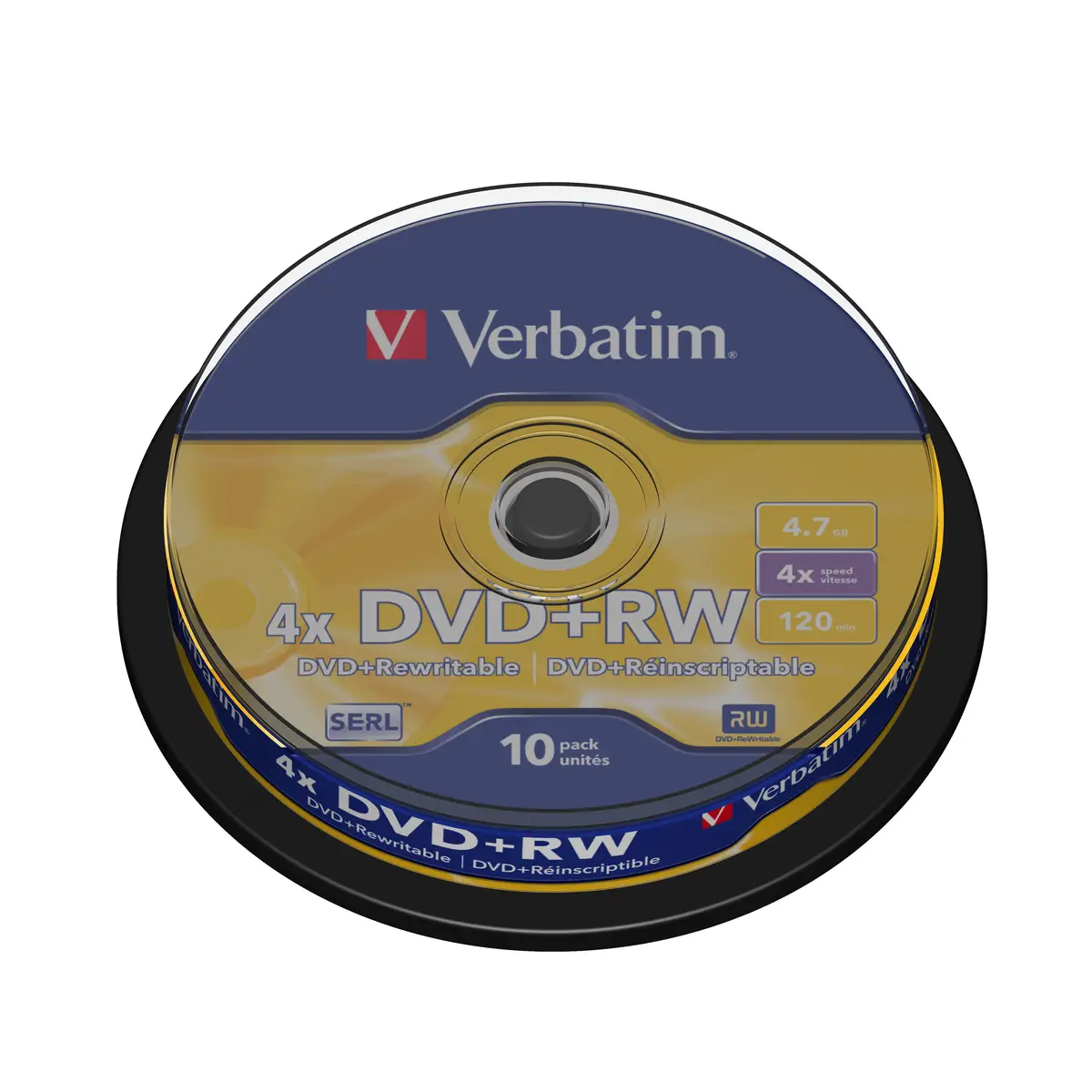 DVD+RW Rohlinge 4,7GB 4fach 10er Spindel