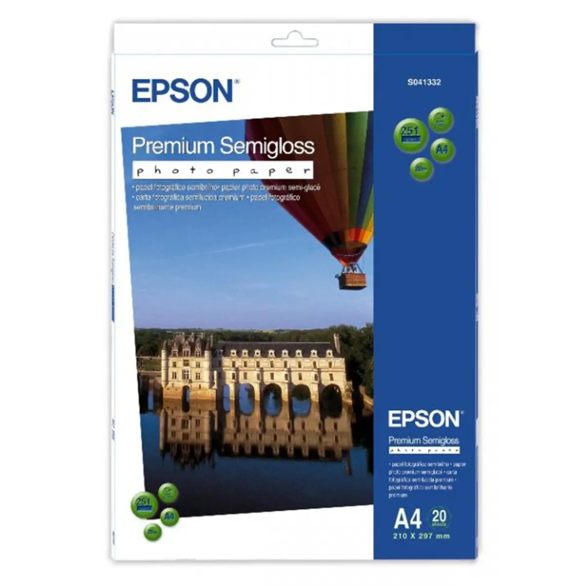 Premium Semigloss Photo A4, 251g, 20 Blatt