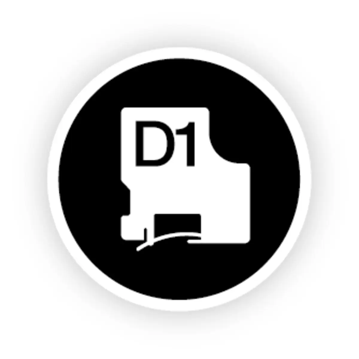 D1 Schriftband 12mmx7m schwarz auf weiß 45013