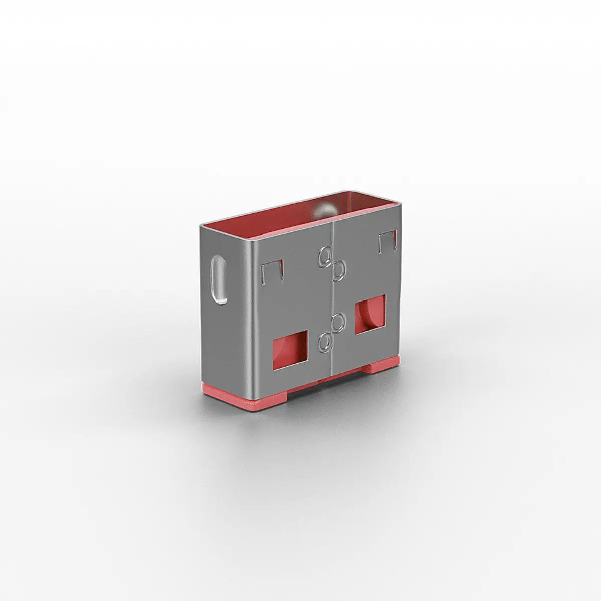 USB Port Locks without Key Red 10 Locks