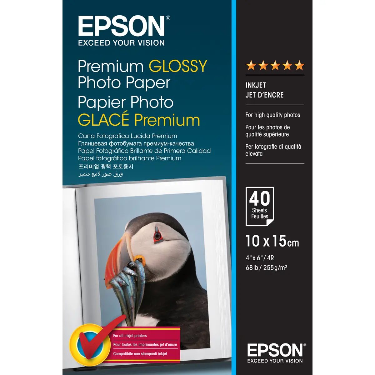 Premium Glossy Photo Paper Best 10x15 255g/qm 40er Pack