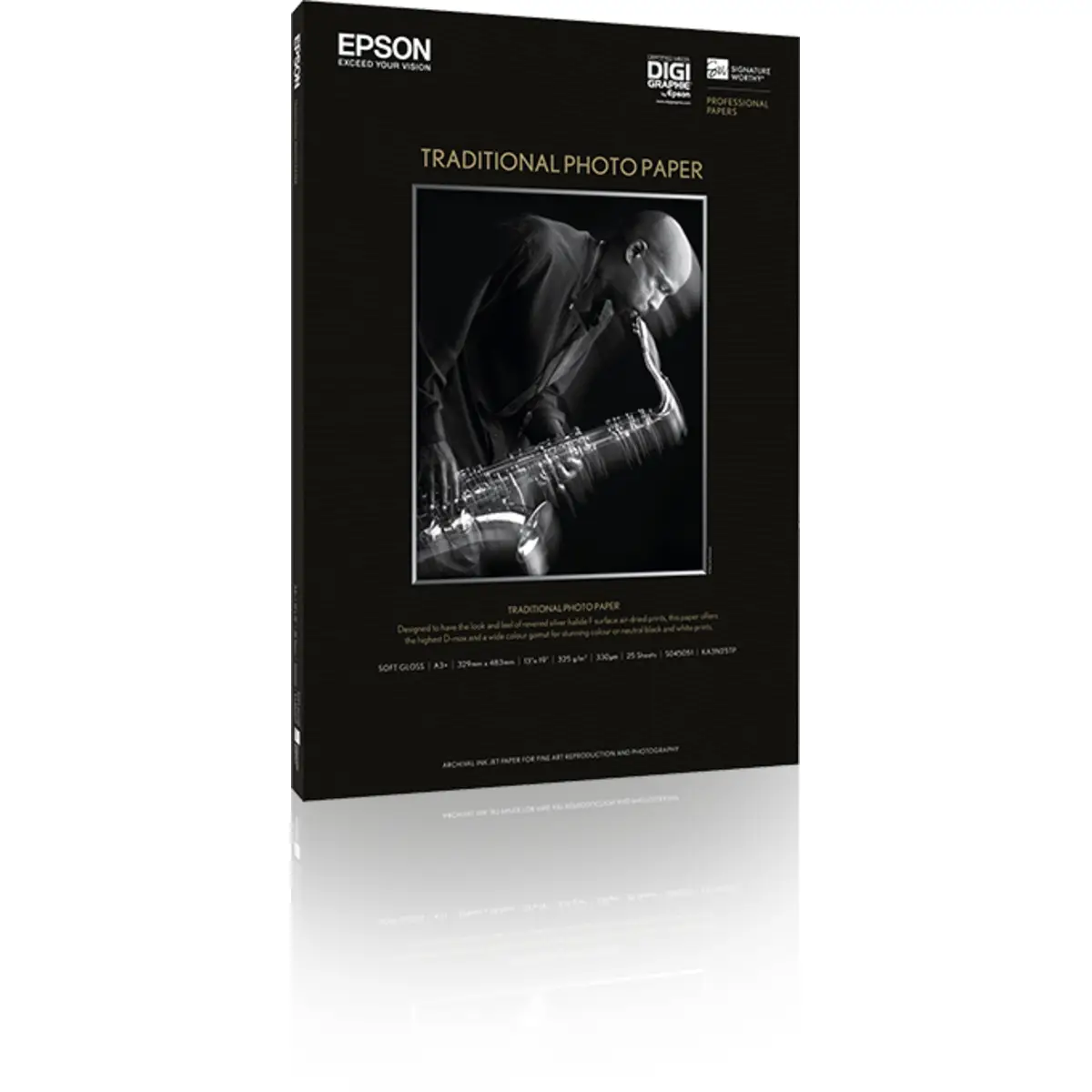Traditional PhotoPaper A3+ 25 Sheet for Epson Stylus Pro 3800/4000/4400/4450/4800/4880/7400/7450/7500/9800/9880