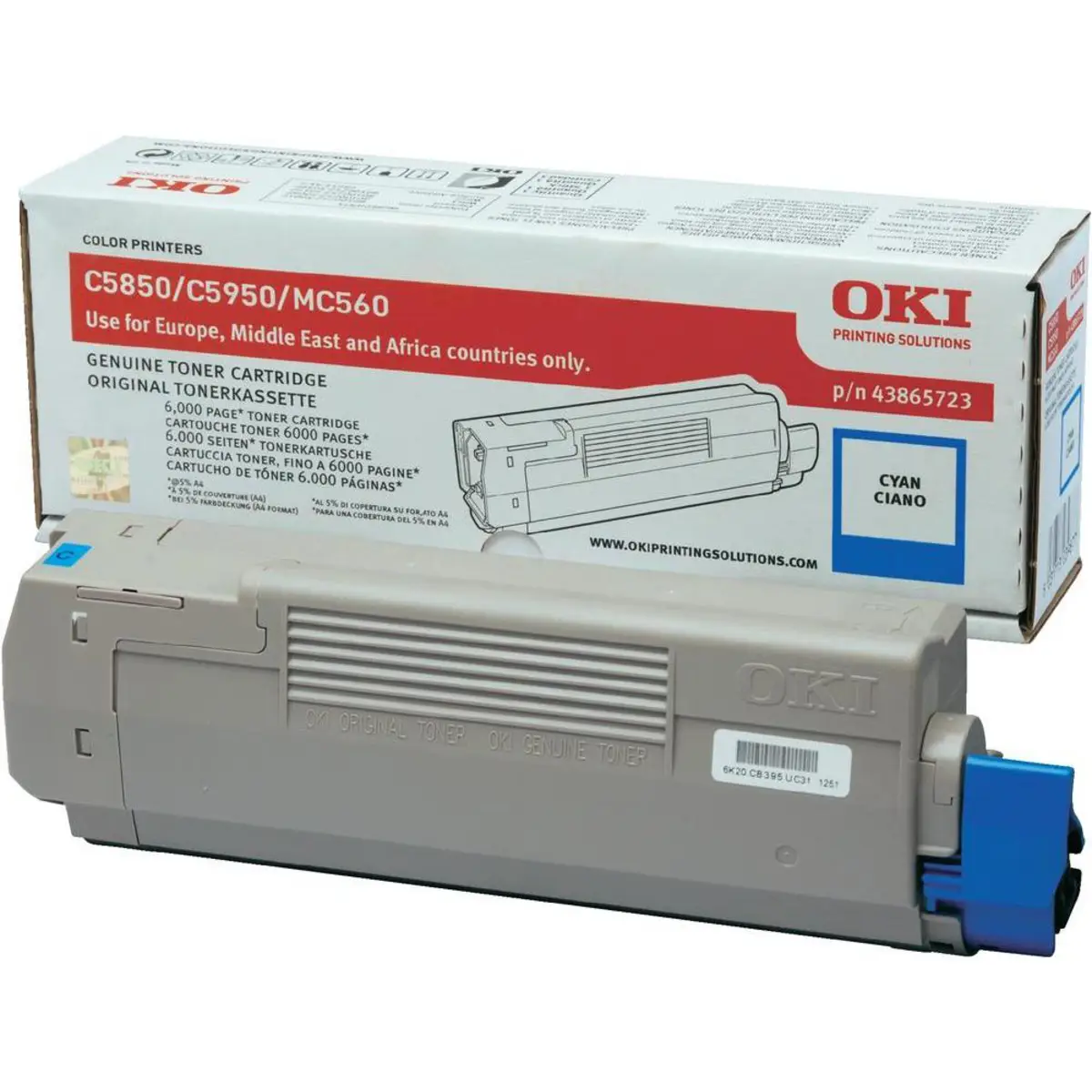 Toner 43865723 ca. 6000 Seiten cyan