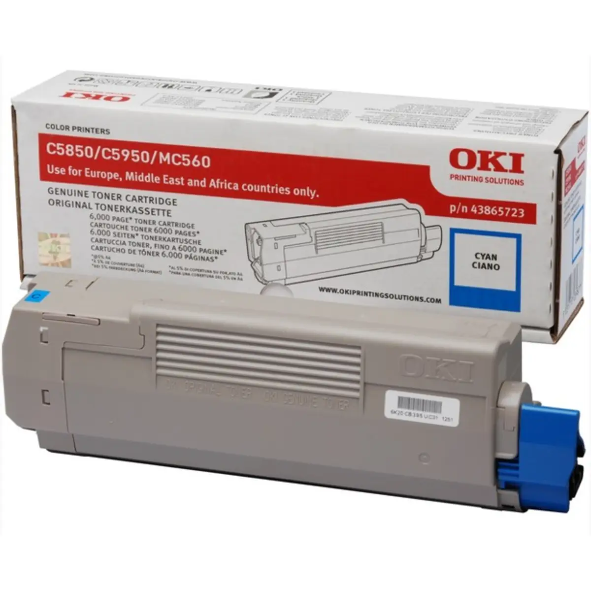 Toner 43865723 ca. 6000 Seiten cyan