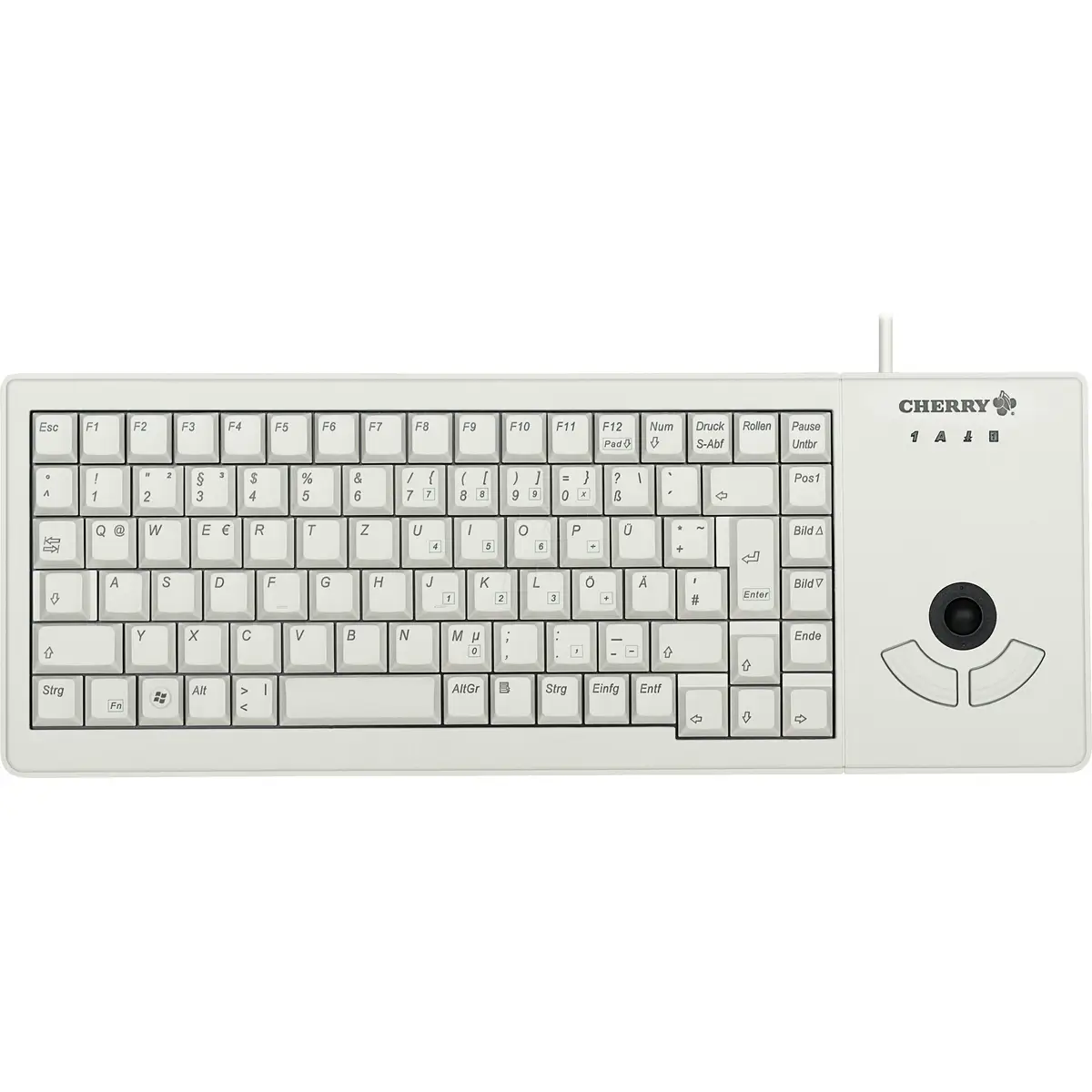 Trackball Keyboard hellgrau, USB, US