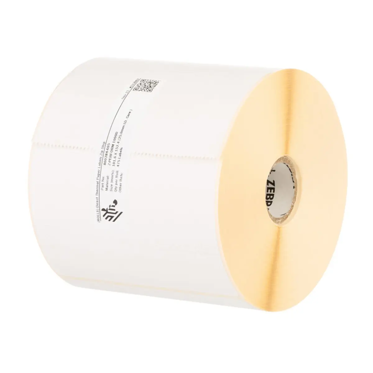 Z-Perform 1000D Etikettenrolle Thermopapier 102x152mm, unbeschichtet für Desktop-Drucker 475 Etiketten/Rolle VE: 12 Stück