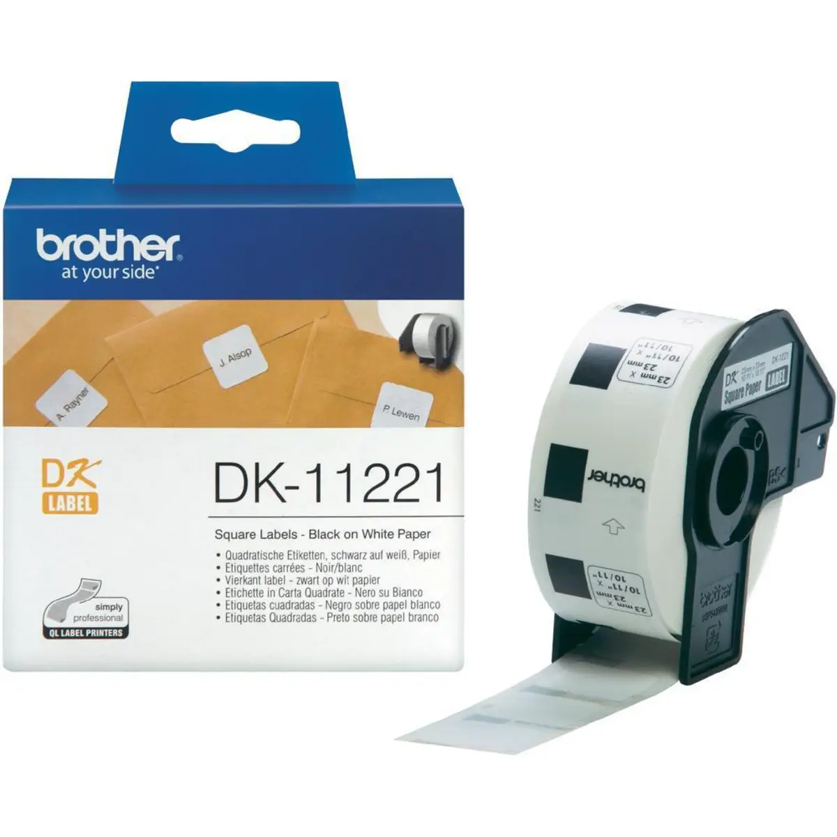 Etiketten quadrat weiß für QL550/500/500A/560VP/560/570/580N/650TD/1050/1050N/1060N 1000Stück/Rolle