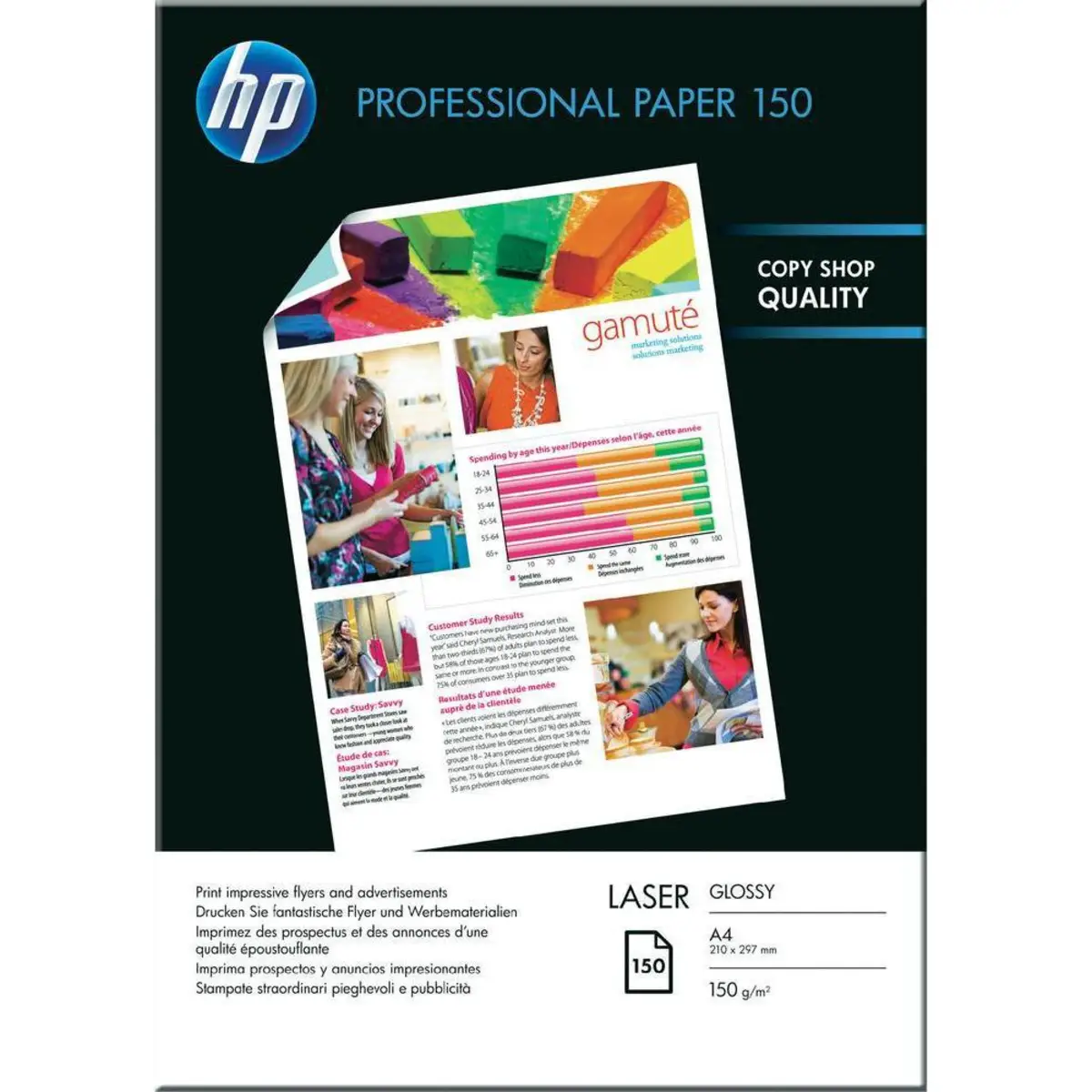 CG965A Laser-Papier glänzend A4 150 Blatt 150g