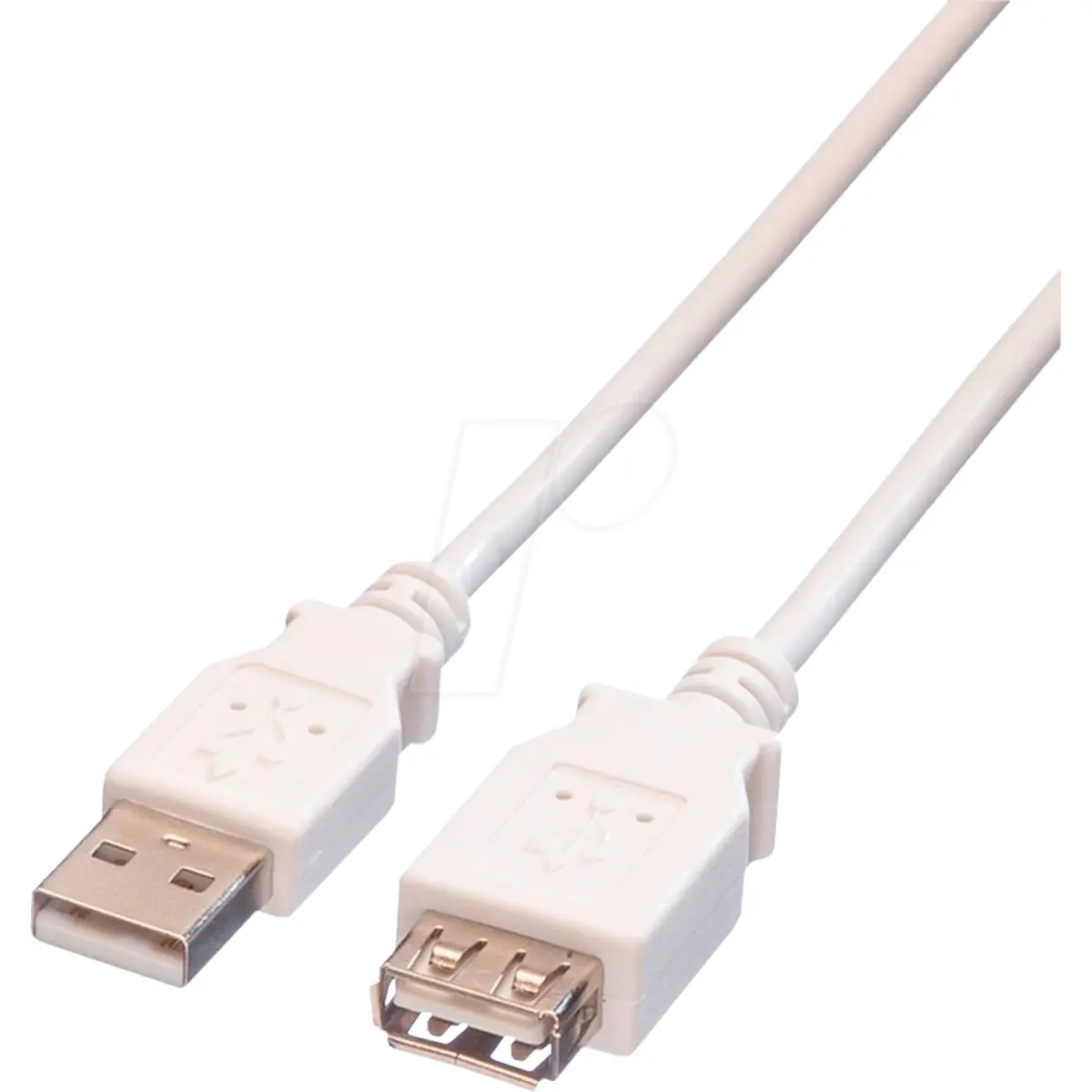 USB2.0 cable plug A/socket A grey 3m