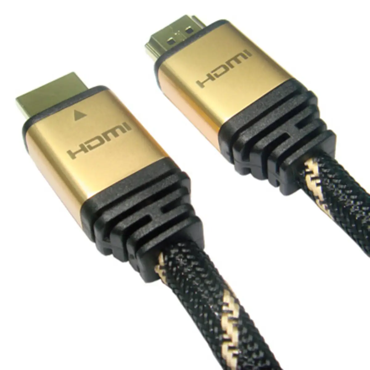 Gold HDMI Kabel Stecker/Stecker Schwarz 1 m