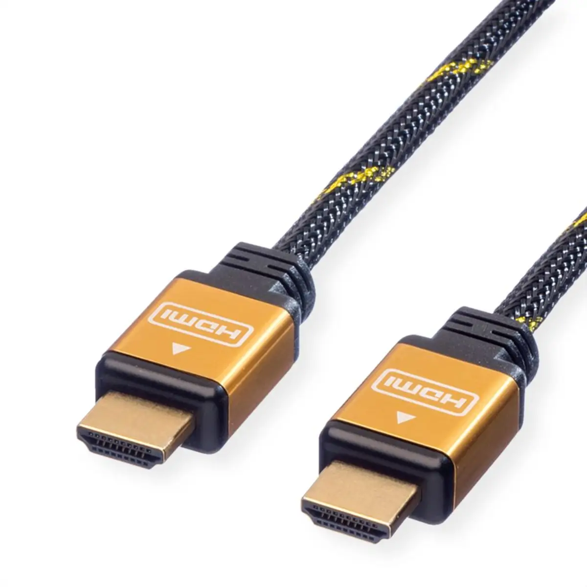 Gold HDMI Kabel Stecker/Stecker Schwarz 1 m